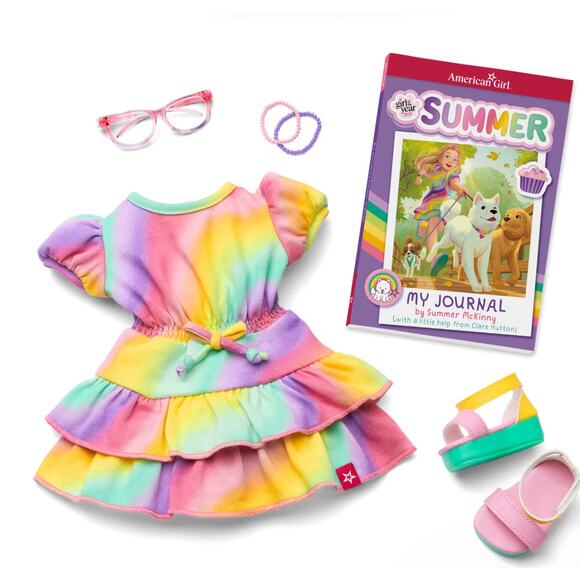 American Girl Of Year Summer Doll In Meet Outfit Eyeglasses Shoes Journal Box - Picture 11 of 16